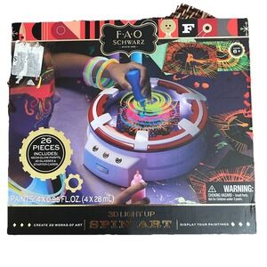FAO Schwarz 3D Spin Art Light-Up Swirl Design Set  26 Piece  Ages 6+ NEW